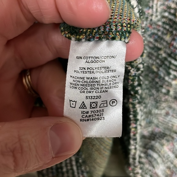 Loft size large multicolor sweater with elastic waist - Picture 4 of 7